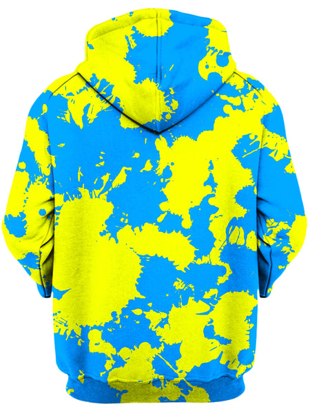 Big Tex Funkadelic - Yellow and Blue Paint Splatter Unisex Hoodie