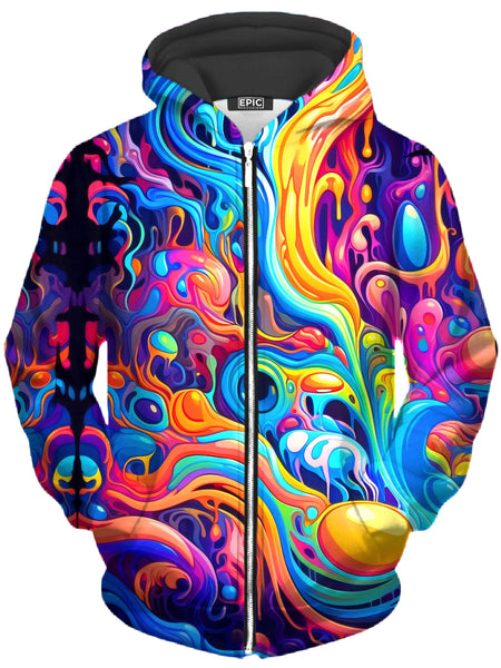 Psychedelic Pourhouse - Kandi Swirl Unisex Zip-Up Hoodie