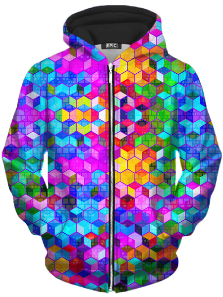 Art Designs Works - Cubism Unisex Zip-Up Hoodie