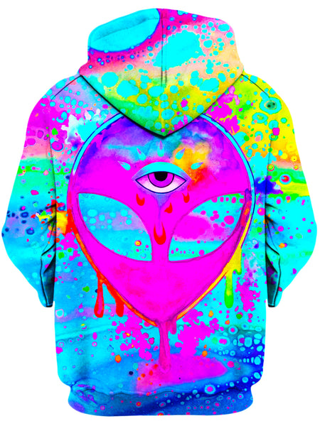 BrizBazaar - Alien Melt Pink Unisex Zip-Up Hoodie