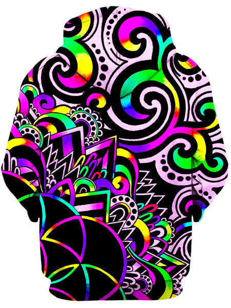 BrizBazaar - White Doodle Magic V2 Unisex Zip-Up Hoodie