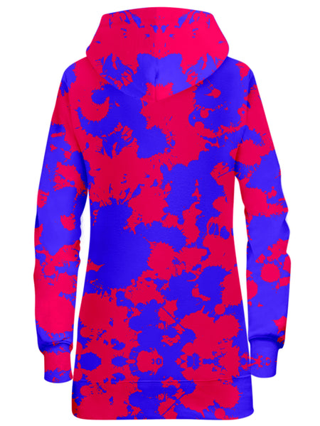Big Tex Funkadelic - Pink and Violet Paint Splatter Hoodie Dress