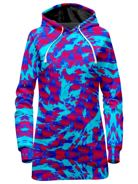 Big Tex Funkadelic - Berry Blast Hypno Splatter Hoodie Dress