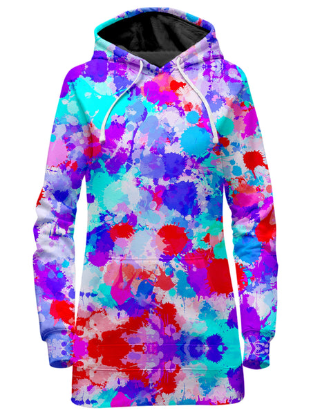 Big Tex Funkadelic - Cherry Frost Paint Splatter Hoodie Dress