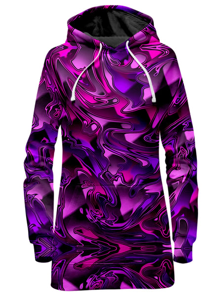 Big Tex Funkadelic - Pink and Purple Chromatic Melt Hoodie Dress