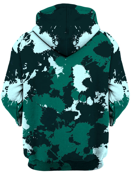 Big Tex Funkadelic - Emerald Teal Paint Splatter Unisex Hoodie