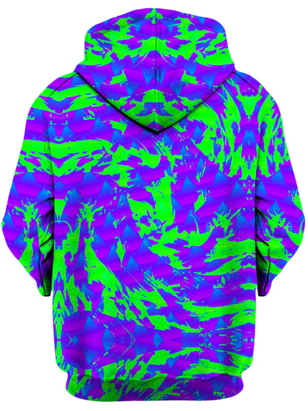 Big Tex Funkadelic - Green and Purple Hypno Splatter Unisex Hoodie