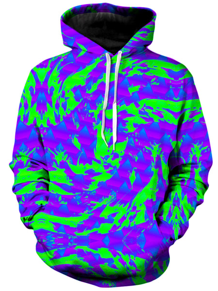 Big Tex Funkadelic - Green and Purple Hypno Splatter Unisex Hoodie