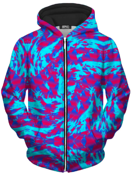 Big Tex Funkadelic - Berry Blast Hypno Splatter Unisex Zip-Up Hoodie