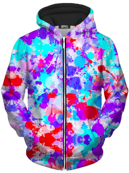 Big Tex Funkadelic - Cherry Frost Paint Splatter Unisex Zip-Up Hoodie