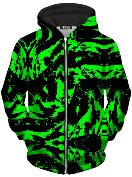 Big Tex Funkadelic - Neon Graffiti Paint Splatter Unisex Zip-Up Hoodie