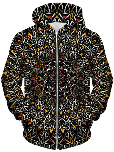 Set 4 Lyfe - Flower Mandala Unisex Zip-Up Hoodie