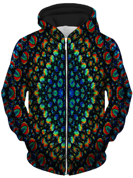 Lucid Eye Studios - Oil Mosaic Unisex Zip-Up Hoodie