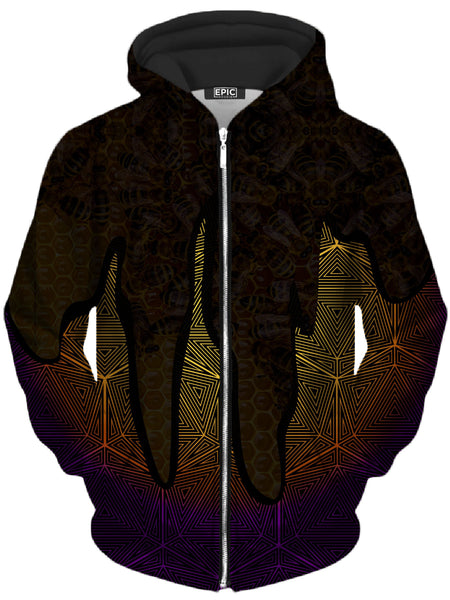 Noctum X Truth - Hallucinations Golden Honey Unisex Zip-Up Hoodie