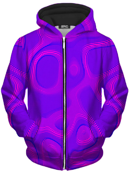 Noctum X Truth - Wild Berry Halftone Unisex Zip-Up Hoodie