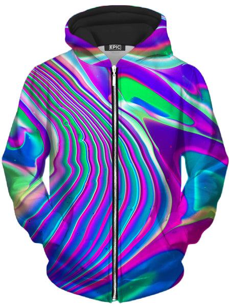 Psychedelic Pourhouse - Tangerine Dream Unisex Zip-Up Hoodie