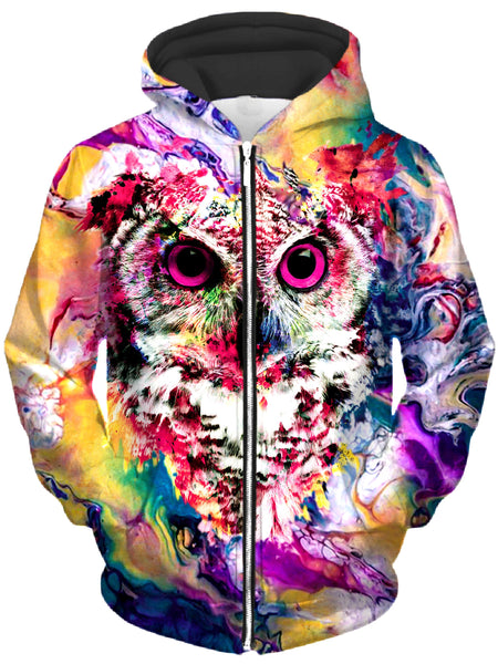 Riza Peker - Owl Unisex Zip-Up Hoodie