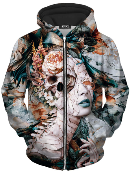 Riza Peker - Queen Of Snakes Unisex Zip-Up Hoodie