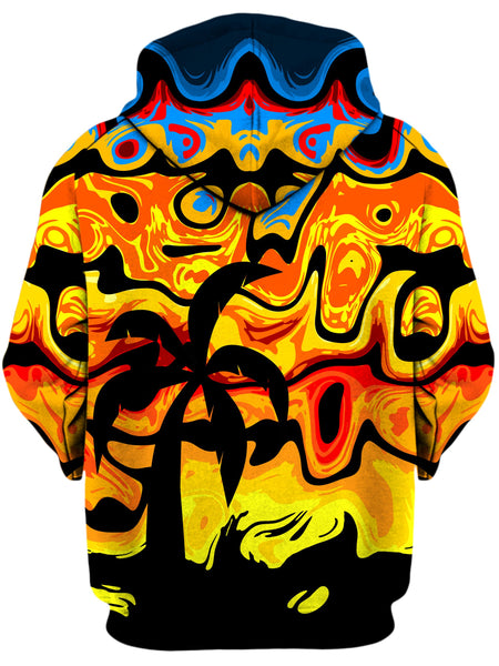 Sartoris Art - Abstract Summer Sunset Unisex Zip-Up Hoodie