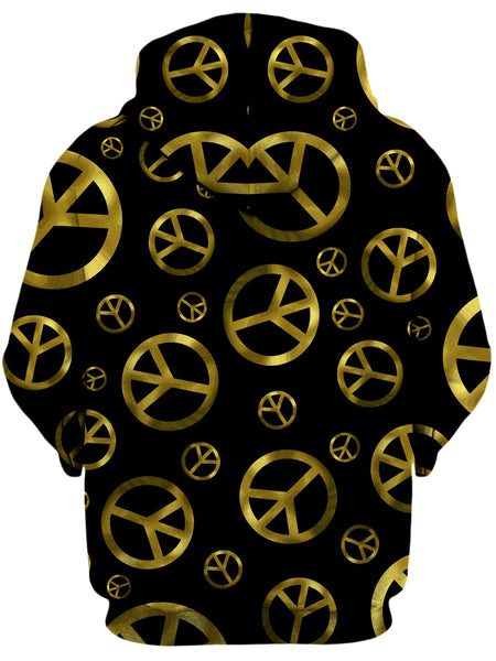 Sartoris Art - Peace Sign Gold Unisex Zip-Up Hoodie