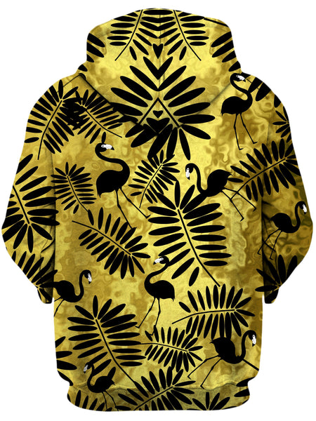 Sartoris Art - Tropical Black Flamingos Unisex Zip-Up Hoodie