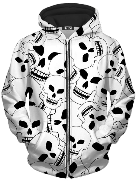 Sartoris Art - Skull Lovers 2 Unisex Zip-Up Hoodie