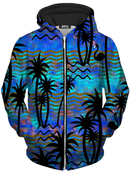 Sartoris Art - Tropical Dreams Unisex Zip-Up Hoodie