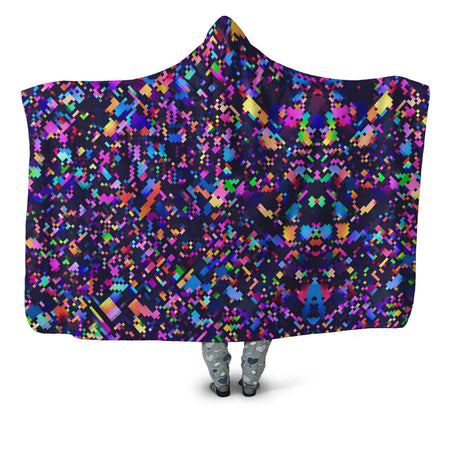 Art Designs Works - 8-Bit Confetti Hooded Blanket