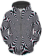 Fractal Ripples Unisex Zip-Up Hoodie Art Designs Works Epic Hoodie