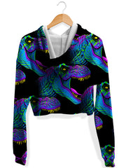 Jurassic Fleece Crop Hoodie