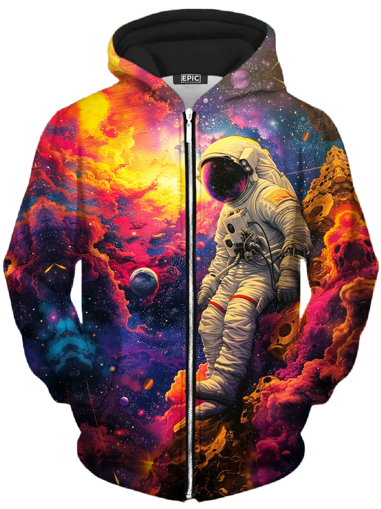 Art Designs Works - Astro Journey Unisex Zip-Up Hoodie