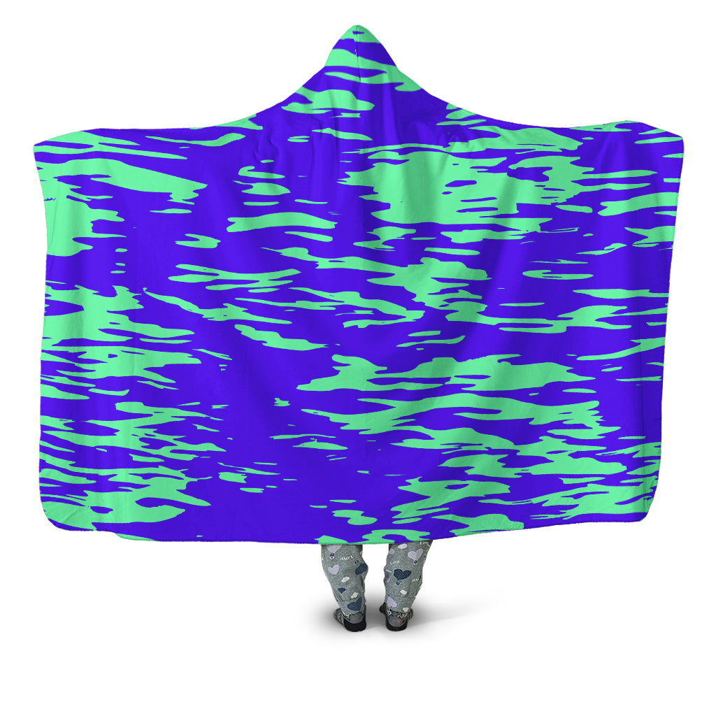 Purple Mint Rave Zebra Stripe Hooded Blanket Big Tex Funkadelic Epic Hoodie
