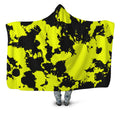 Yellow and Black Paint Splatter Hooded Blanket Big Tex Funkadelic Epic Hoodie