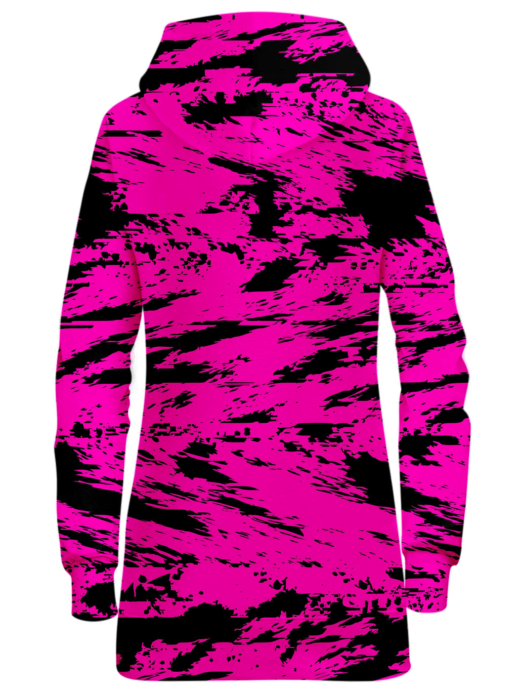 Pink and Black Rave Glitch Splatter Hoodie Dress Big Tex Funkadelic Epic Hoodie