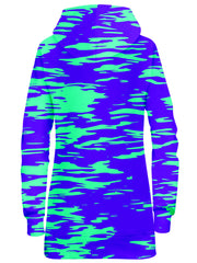 Purple Mint Rave Zebra Stripe Hoodie Dress