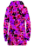 Purple Red and Black Rave Camo Melt Hoodie Dress Big Tex Funkadelic Epic Hoodie
