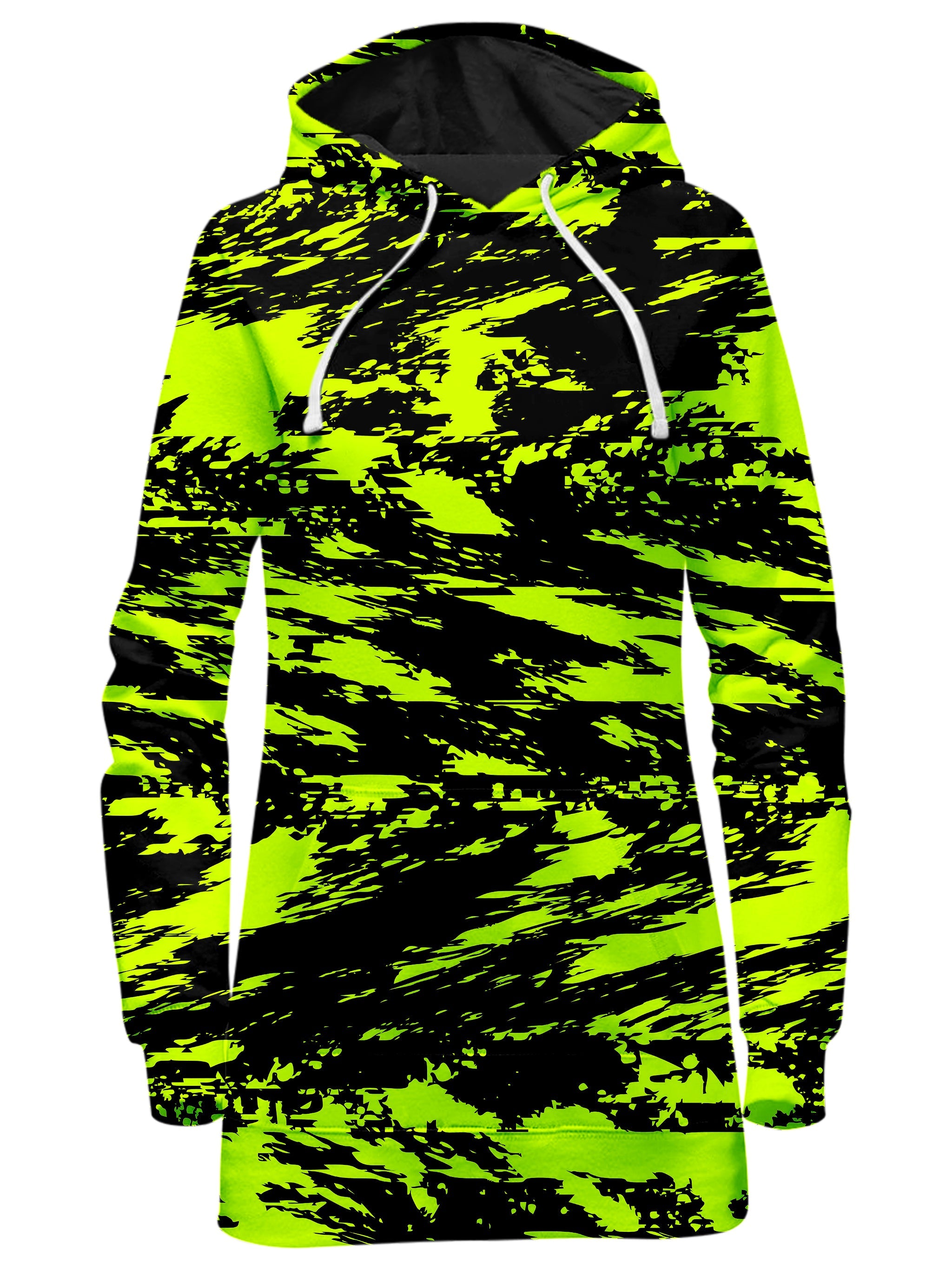 Black Lime Bolt Glitch Hoodie Dress Big Tex Funkadelic Epic Hoodie