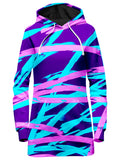 Purple and Blue Rave Abstract Hoodie Dress Big Tex Funkadelic Epic Hoodie