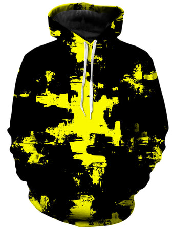 Big Tex Funkadelic - Black and Yellow Abstract Unisex Hoodie