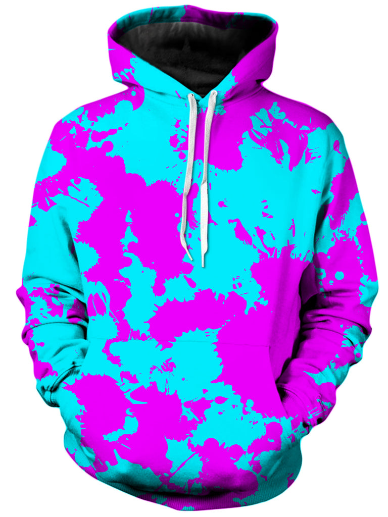 Big Tex Funkadelic - Blue and Purple Paint Splatter Unisex Hoodie