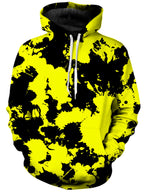 Yellow and Black Paint Splatter Unisex Hoodie Big Tex Funkadelic Epic Hoodie