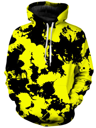 Big Tex Funkadelic - Yellow and Black Paint Splatter Unisex Hoodie