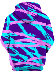 Purple and Blue Rave Abstract Unisex Zip-Up Hoodie