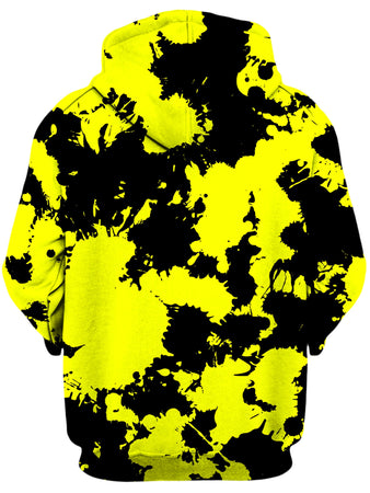 Big Tex Funkadelic - Yellow and Black Paint Splatter Unisex Zip-Up Hoodie