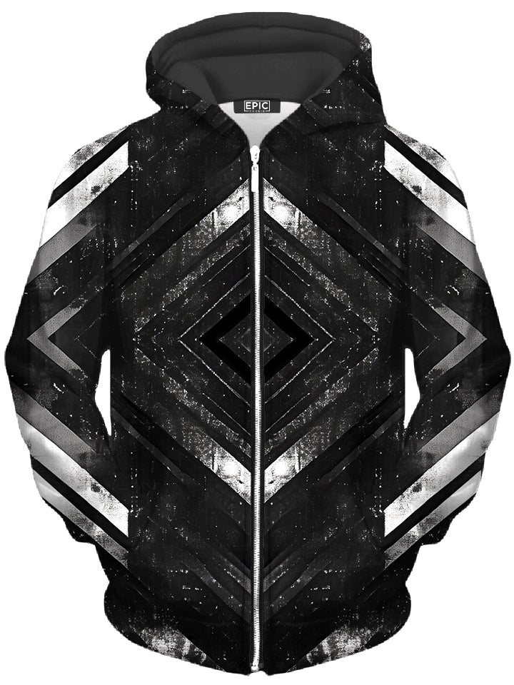 Fractured Core Unisex Zip-Up Hoodie iEDM Epic Hoodie