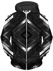 Fractured Core Unisex Zip-Up Hoodie