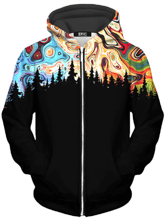 Gratefully Dyed Damen - Night Sky Unisex Zip-Up Hoodie