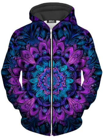 iEDM - Lotus of Light Unisex Zip-Up Hoodie