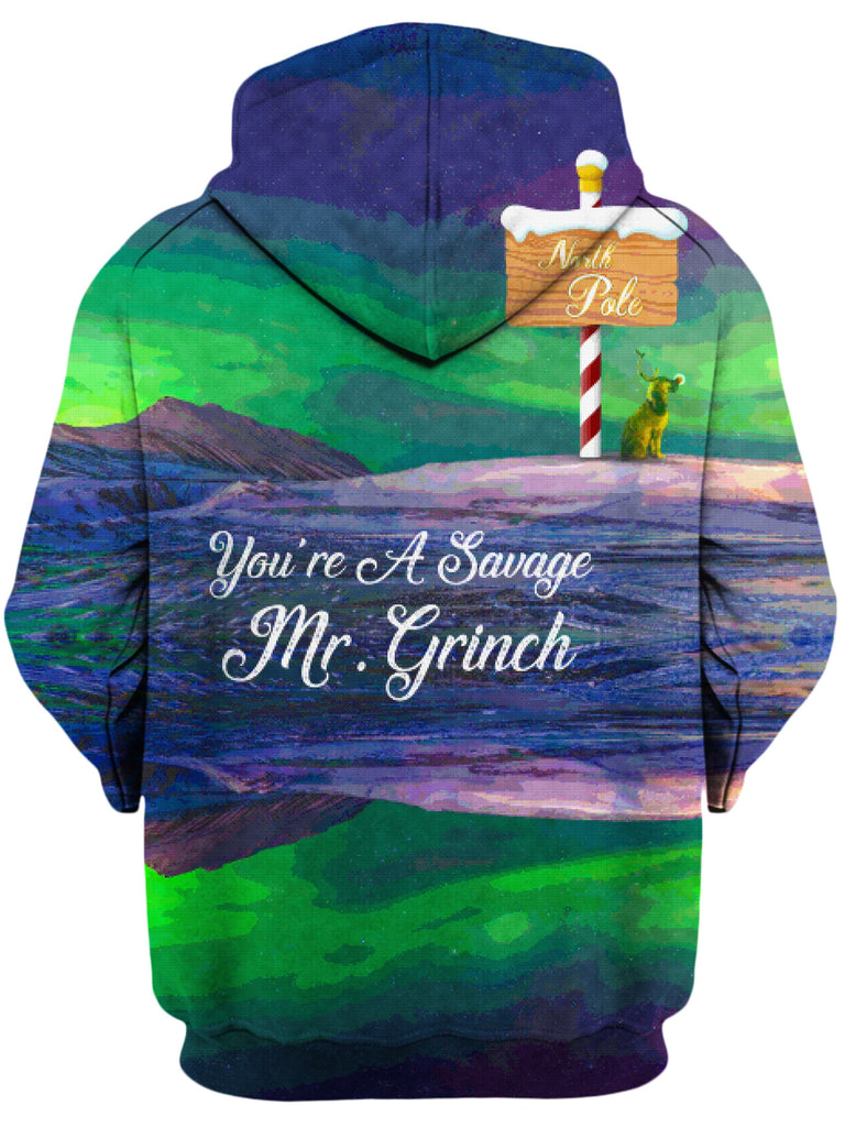 Savage Grinch Unisex Zip-Up Hoodie