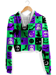 Halloween Hex Fleece Crop Hoodie